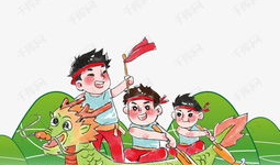 漫画赛龙舟,激扬青春风采